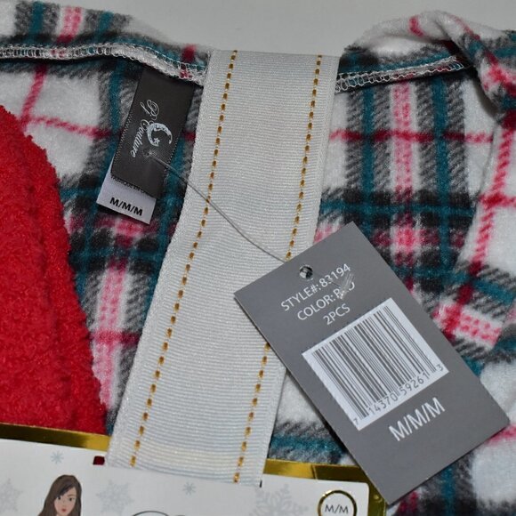PJ Couture 2 Piece Multi Color Winter Pajamas Plaid Size M - Picture 3 of 5